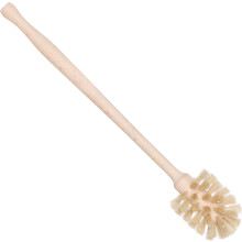 Natural Horsehair Fiber Dishwashing Tool, Extra Long Wood Handle for Wide-Mouth Jars, Durable Beechwood for Lasting Durability