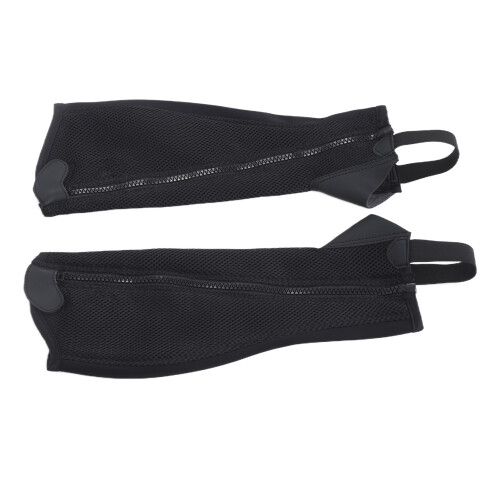 Children's Black Flexible Mesh Equestrian Half Chaps 2pcs