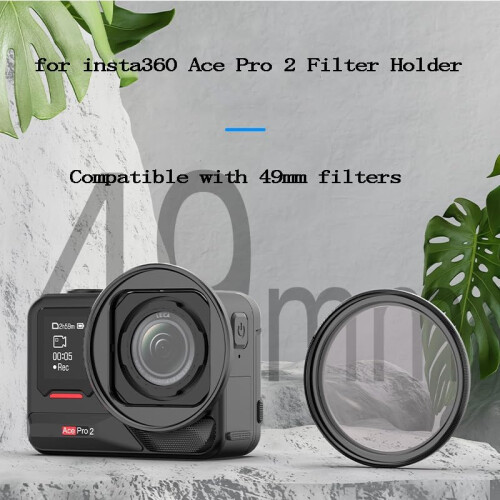 Insta360 Ace Pro 2 filter holder, filter holder protective frame, lens filter holder, camera filter holder, compatible with 49 mm filter 2
