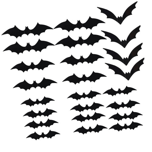 3D Bat Wall Decals Adhesive PVC Sticker for Wall-twenty four