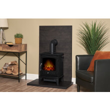 Acantha Tile & Hearth Set in Bronze with Aviemore Stove & Pipe