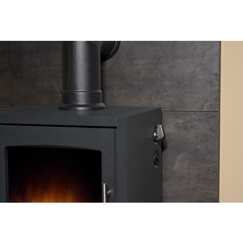 Acantha Tile & Hearth Set in Bronze Venetian Plaster Effect with Berge 2