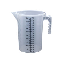 Tasse à mesurer gravée noire avec couvercle-Clair 5000ml