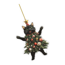 Christmas Tree Animal Keyring Charm Acrylic Keychain-YKC322