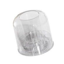 360 drehbarer Make-up-Halter für Lippenstifte-Transparentes Weiß