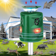 Dispositivo repellente per gatti da esterno, repellente per animali a ultrasuoni a 360 alimentato a
