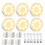 6x 8 LED νυχτερινό φως με αισθητήρα κίνησης USB για σκάλες κίτρινο φως 1