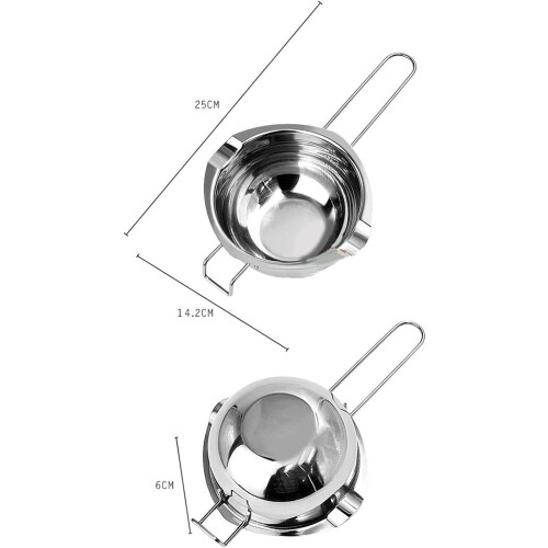 Sleek Melting Pot Set 201 Stainless Steel With Ergonomic Handle 2