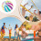 Beach Balls  Interactive Small Beach Balls  Durable Inflatable Rainbow Ball  Summer Water Features 2
