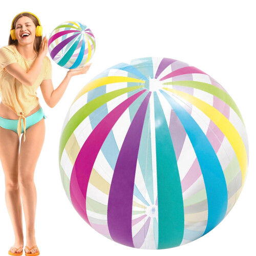 Beach Balls  Interactive Small Beach Balls  Durable Inflatable Rainbow Ball  Summer Water Features