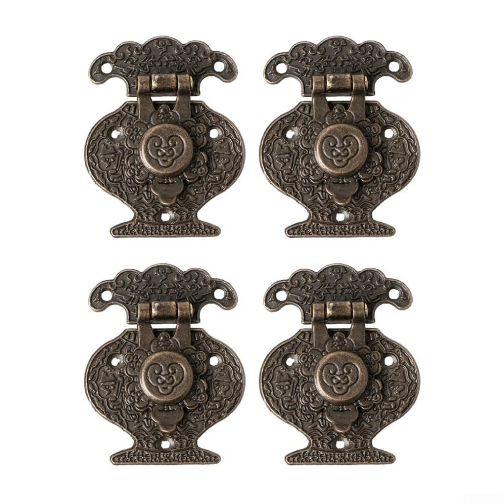 Antique Bronze Hasp Buckle For Jewelry Cabinets Vintage Wooden Storage Bronze Hardware 9189345935701