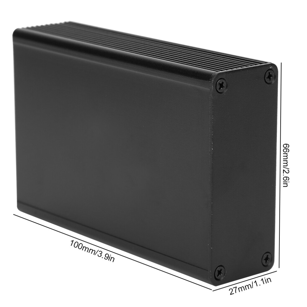 Aluminium-Projektbox, mattschwarz, Gehäuse,