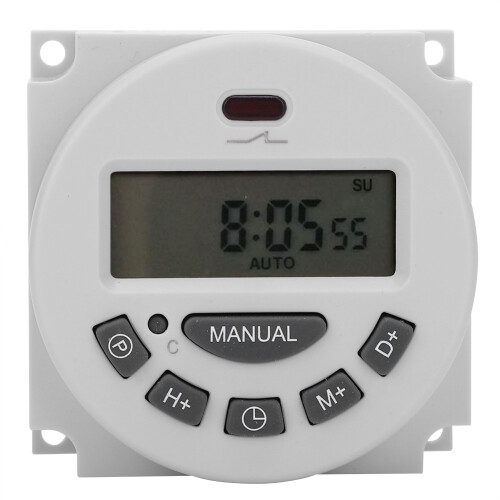 Days Weekly Programmable Timer Digital LCD Programmable Timer Built-in Rechargeable Battery Weekly Program Time Relay Switch with Countdown Function