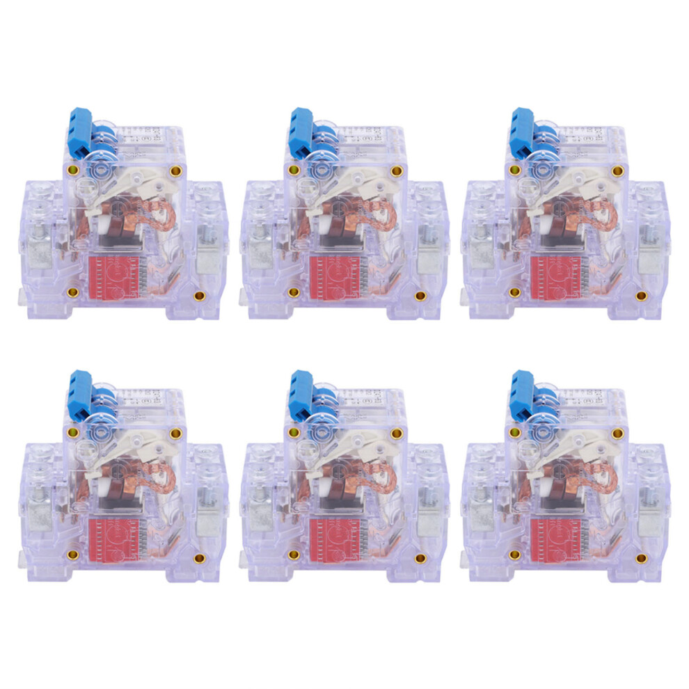 6 Stã¼Cke Dz47 Â 63 2P 6 Â 63A Transparent Mcb Mini 7406045880448