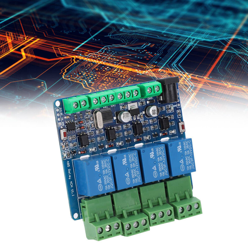 High-Accuracy 4-Channel 12V Relay Module Rs485/Ttl Compatible For Automation 7601378629454