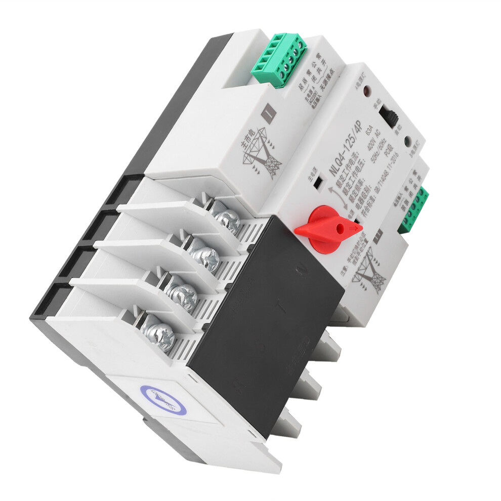 Automatic Transfer Switch 4P 3-Phase 400V 63A Din Rail Mounted 9451378152074