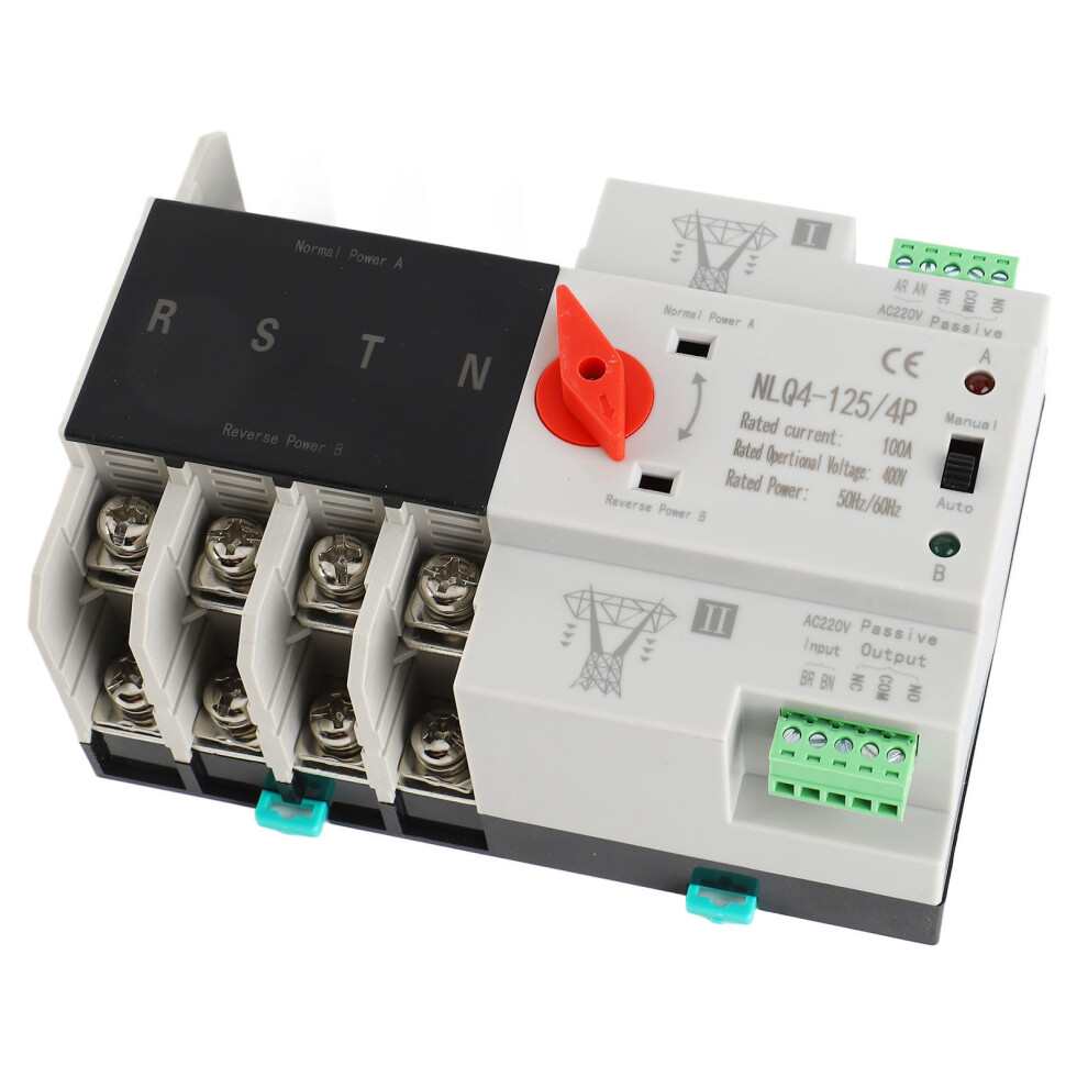 4P 3-Phase Automatic Transfer Switch 400V 100A Din Rail Mounted 3151378152109