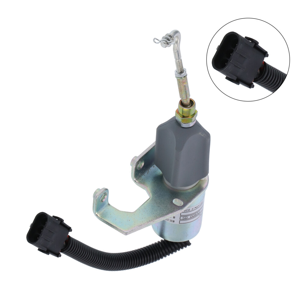 Fuel Shut Off Solenoid Valve For Excavator Engine Stop 12V Sd-008A2 9491377959380