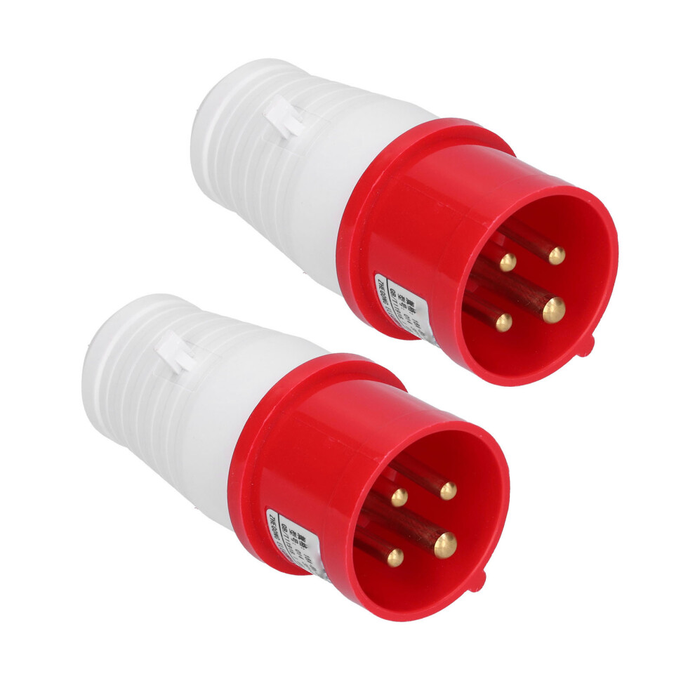 2Pcs 4 Pin Industrie Stecker 3 Phase Rund
