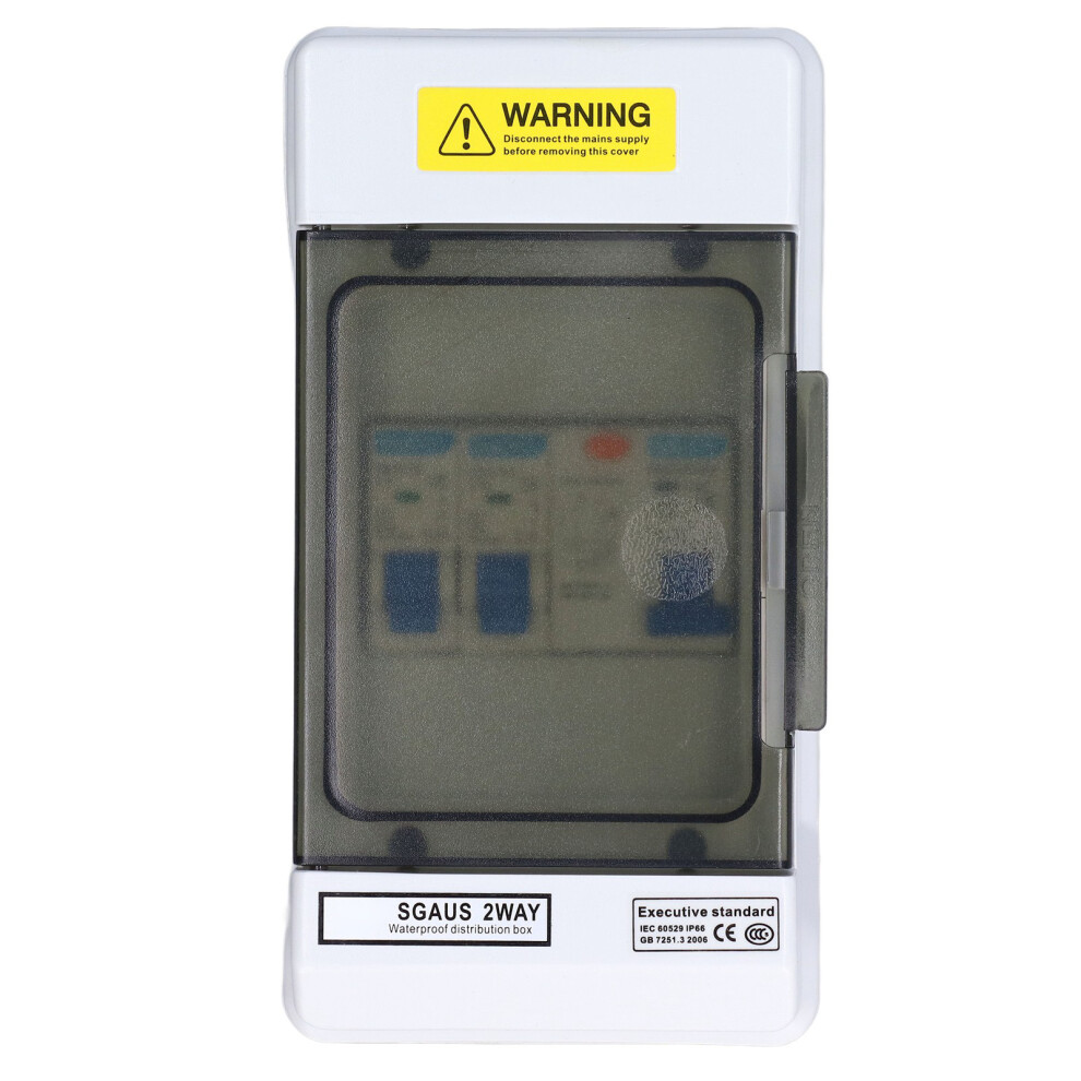 Australian 2 Way Ip66 Circuit Breaker 40A 30Ma Rcd & 2 Mcb 6A 16A 230V 5031376602944