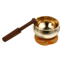 1 set meditation bowl with mallet and cushion Handcrafted singing bowl for meditation made of quality materials and accessories Random color