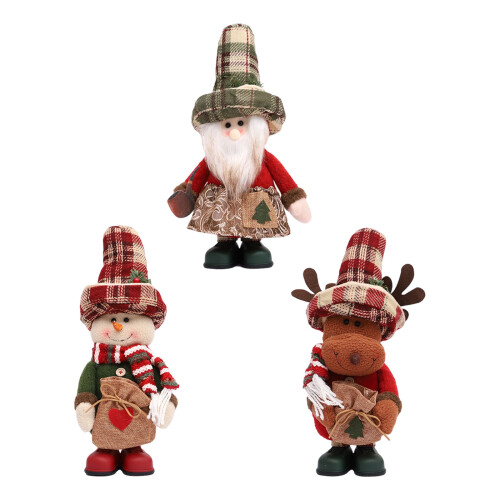 Plüschpuppe, Weihnachtsdekoration, sitzender-Elch 1