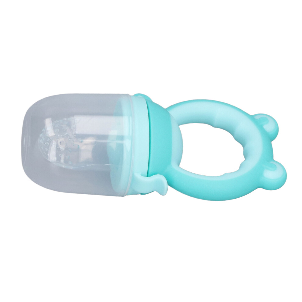 Baby Food Feeder Set 4Pcs Silicone Pacifiers Chain For Infants Blue