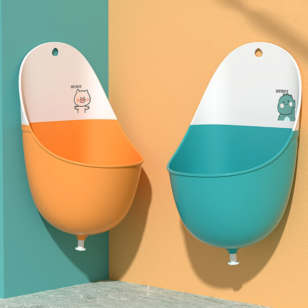 Lightweight Foldable Baby Urinal For Boys, 200Ml Pig Design Orange