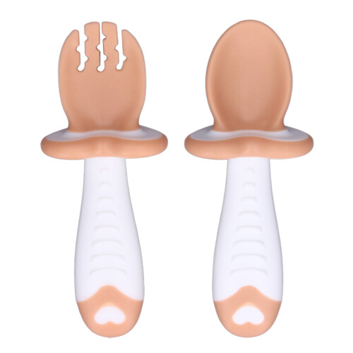Baby Gabel Löffel Set Weiche PP Kurze Griffe Essen 1