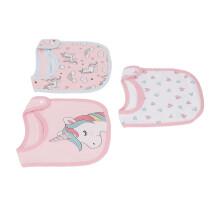 3 Stück Baby-Lätzchen mit süßem Aufdruck, komplett