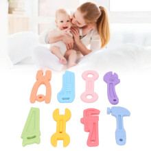 8 Stück Silikon Baby Beißspielzeug Soft Flexibel Beruhigt das Zahnfleisch