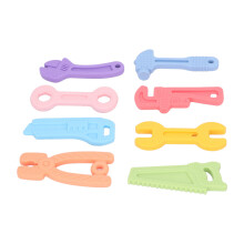 8Pcs Silikon Baby Beißring Spielzeug Beruhigen