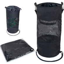 Boat Trash Can 22x10in, Large Mesh Trash Bag, Portable Marine Garbage Container For Boats, Kayaks, Cabin Storage