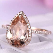 Luxurious anniversary rings for women with zirconia, 925 silver, jewelry size 6–10–10, rose gold 10 rose gold.