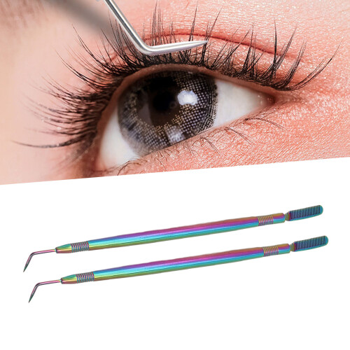 2pcs Colored Titanium Lash Separator & Lift Perming Tool for Salon