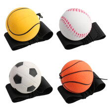 Spring Ball with String, Wrist Ball on String, Wrist Ball Kids Rubber Bouncy Ball with Elastic Band for Daily Training, Games and Exercises, Pack of 4