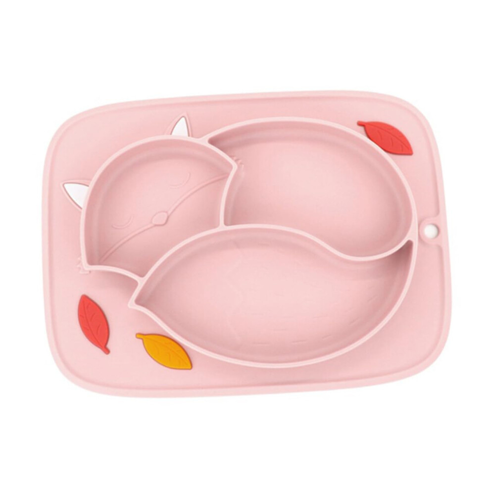 Suction Cup Dinner Plate For Boys And Girls Silicone Section Plate Cartoon Design Dishwasher Safe