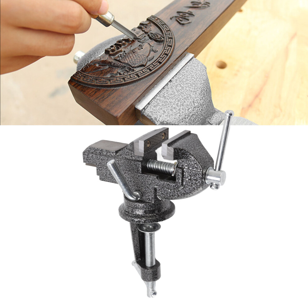 Bench Vise 360 Rotating Cast Steel Clamp For Woodworking & Jewellery Making 3011382004323