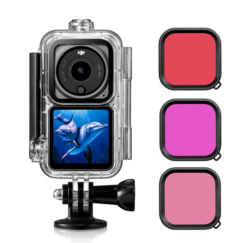 Underwater Case For Dji Action 2, 60M Housing With Filter For Osmo Action 2 9412369882745