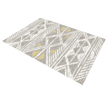 Nordic Style Area Rug, Machine Washable Water Absorbent Floor Mat with Thin Pile, Hand Woven Decorative Geometry Pattern Rectangular Rug for Living Ro