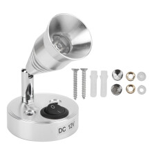 LED Ceiling Light For Boat Wall Lamp 12V LED Reading Lamp Swivel Wall Light Soft Illumination Energy Efficient Adjustable Design Aluminum Material
