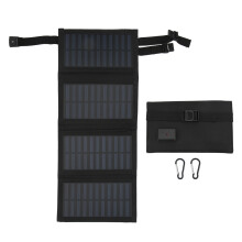 Tragbares Solarpanel-Ladegerät mit USB-C-Ausgang, staubdicht (IP67), faltbar, hohe Solarkonversionsrate, ideal für Campingausrüstung.