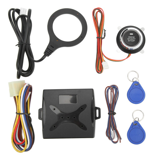 Passive Keyless Entry Car Alarm System With High Quality Ignition Wire Emergency Alarm Function Smart Inductive Key 12V Vehicle Compatibility