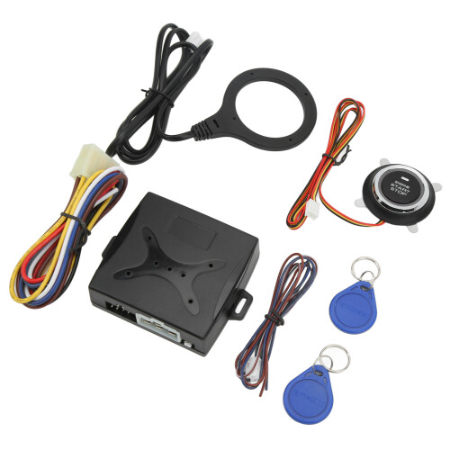 Passive Keyless Entry Car Alarm System With High Quality Ignition Wire Emergency Alarm Function Smart Inductive Key 12V Vehicle Compatibility 2