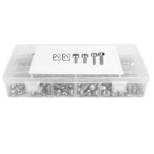 Kit assortimento di viti, bulloni e dadi, elementi di fissaggio a testa bombata con intaglio Phillips resistenti alla corrosione, viti metriche per