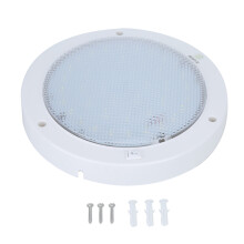 Faro di segnalazione compatto a LED per montaggio superficiale per rimorchi, piastra di base in acciaio verniciato a polvere resistente, lente in