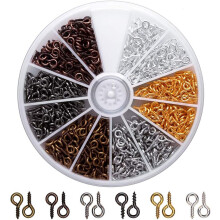 Stylish Jewelry Crafting Essentials, Assorted Color Alloy Screw Eyelets For Diverse Creations, Enhance Your Creativity In Diy Projects
