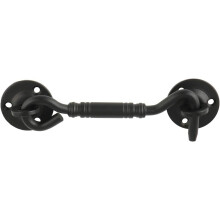Privacy Lock, Stainless Steel Latches with Rust Proof Protection for Wide Application, 110Mm Long Matt Black Finished Cabin Hook and Eye Closure