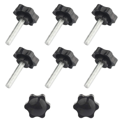 Clamping Screw Knob with Plastic Hex Shaped Handle, Galvanized Surface for Corrosion Resistance