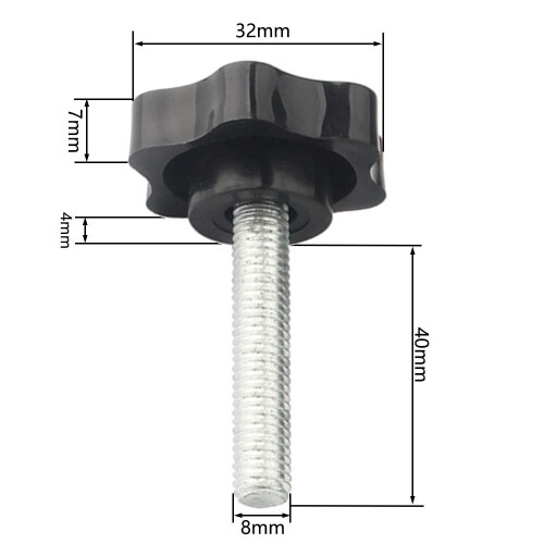 Clamping Screw Knob with Plastic Hex Shaped Handle, Galvanized Surface for Corrosion Resistance 2